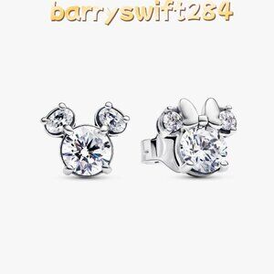 Pandora Disney Mickey Mouse & Minnie Mouse Sparkling Stud Earrings
